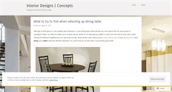 Desktop Screenshot of diningroomtablesguide.wordpress.com