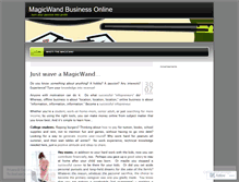 Tablet Screenshot of magicwandbiz.wordpress.com