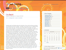 Tablet Screenshot of justsaying11.wordpress.com