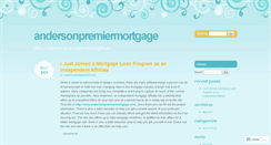 Desktop Screenshot of andersonpremiermortgage.wordpress.com