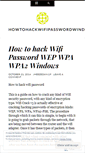 Mobile Screenshot of howtohackwifipasswordwindows.wordpress.com