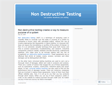 Tablet Screenshot of nondestructivetesting.wordpress.com