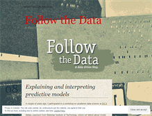 Tablet Screenshot of followthedata.wordpress.com