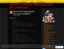 Tablet Screenshot of narutoya.wordpress.com