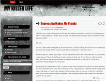 Tablet Screenshot of mykillerlife.wordpress.com