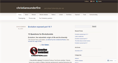 Desktop Screenshot of christiansunderfire.wordpress.com