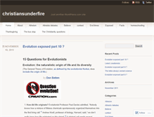 Tablet Screenshot of christiansunderfire.wordpress.com
