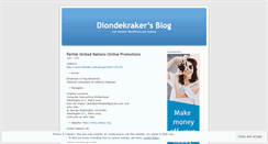 Desktop Screenshot of diondekraker.wordpress.com