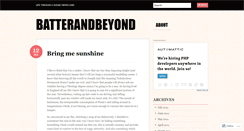 Desktop Screenshot of batterandbeyond.wordpress.com