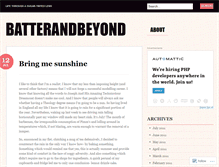 Tablet Screenshot of batterandbeyond.wordpress.com