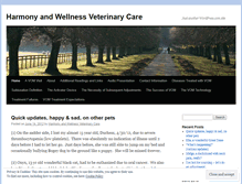 Tablet Screenshot of harmonyandwellnessveterinarycare.wordpress.com