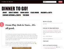 Tablet Screenshot of dinnertogo.wordpress.com