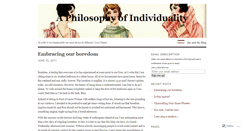 Desktop Screenshot of aphilosophyofindividuality.wordpress.com