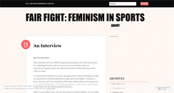 Desktop Screenshot of feminismandsports.wordpress.com