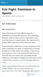 Mobile Screenshot of feminismandsports.wordpress.com