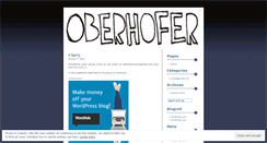 Desktop Screenshot of oberhofer.wordpress.com