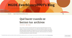 Desktop Screenshot of everblanco0707.wordpress.com