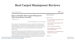 Desktop Screenshot of bestcarpetshampooerreviews.wordpress.com