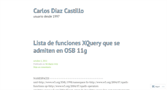 Desktop Screenshot of cdiazcastillo.wordpress.com