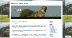 Desktop Screenshot of botswanasafariguide.wordpress.com