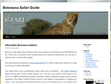 Tablet Screenshot of botswanasafariguide.wordpress.com