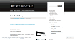 Desktop Screenshot of onlineprofiling.wordpress.com