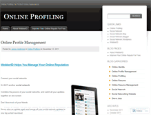 Tablet Screenshot of onlineprofiling.wordpress.com