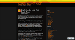Desktop Screenshot of cordellrealty.wordpress.com