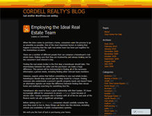 Tablet Screenshot of cordellrealty.wordpress.com