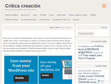 Tablet Screenshot of criticacreacion.wordpress.com