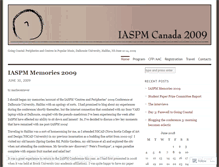 Tablet Screenshot of iaspmca2009.wordpress.com