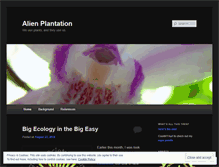 Tablet Screenshot of alienplantation.wordpress.com