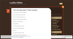 Desktop Screenshot of lucilleclifton.wordpress.com