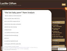 Tablet Screenshot of lucilleclifton.wordpress.com