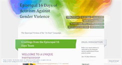 Desktop Screenshot of episcopal16days.wordpress.com