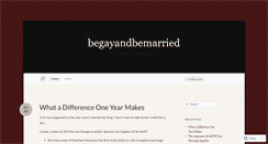 Desktop Screenshot of begayandbemarried.wordpress.com