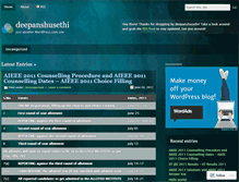 Tablet Screenshot of deepanshusethi.wordpress.com