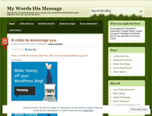 Tablet Screenshot of mywordshismessage.wordpress.com