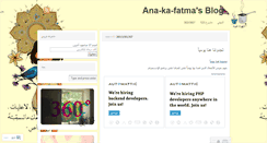 Desktop Screenshot of anakafatma.wordpress.com