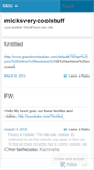Mobile Screenshot of micksverycoolstuff.wordpress.com