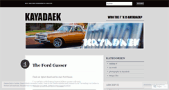 Desktop Screenshot of kayadaek.wordpress.com