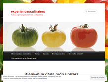 Tablet Screenshot of experiencesculinaires.wordpress.com