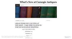 Desktop Screenshot of carnegieantiques.wordpress.com