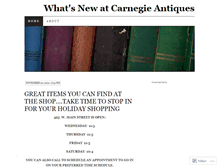 Tablet Screenshot of carnegieantiques.wordpress.com