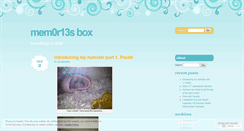 Desktop Screenshot of mem0r13s.wordpress.com