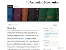 Tablet Screenshot of informationmechanics.wordpress.com