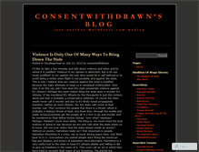 Tablet Screenshot of consentwithdrawn.wordpress.com