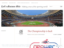 Tablet Screenshot of letsdiscussthis.wordpress.com
