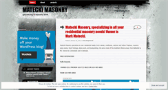 Desktop Screenshot of mateckimasonry.wordpress.com