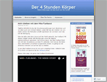 Tablet Screenshot of 4stundenkoerper.wordpress.com